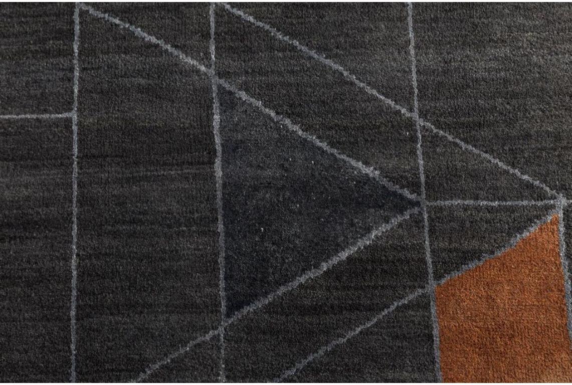 Alfombra anudada a mano Laberinto Armonía Regaliz y Naranja Rojo 240x300 cm Indio en venta