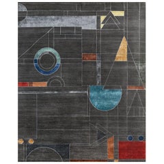Maze Harmony Liquorice & Red Orange 240x300 cm Handknotted Rug