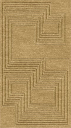 Contemporary Sculptural Hand-Tufted Carved Geometric Rug in Wool by Jt. Pfeiffer