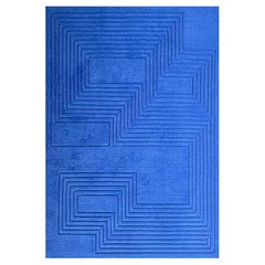 Maze Relief Rug (Blue), JT Pfeiffer, Represented by Tuleste Factory