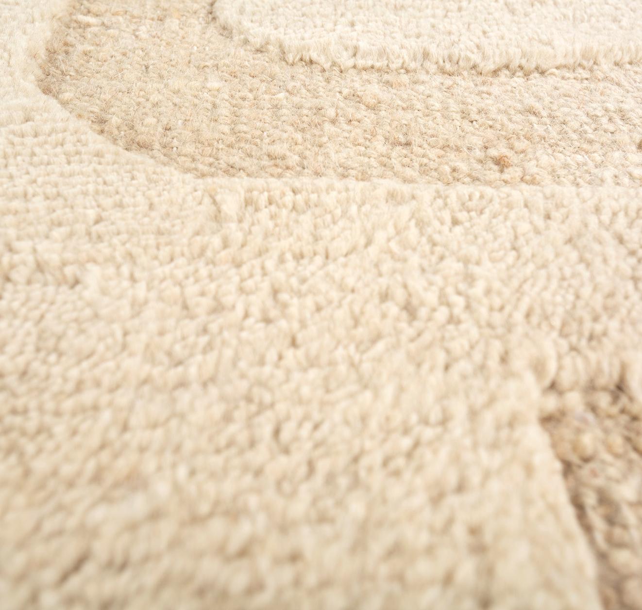 Minimalist Maze Rug by Rural Weavers, Knotted, Wool, 240x300cm For Sale