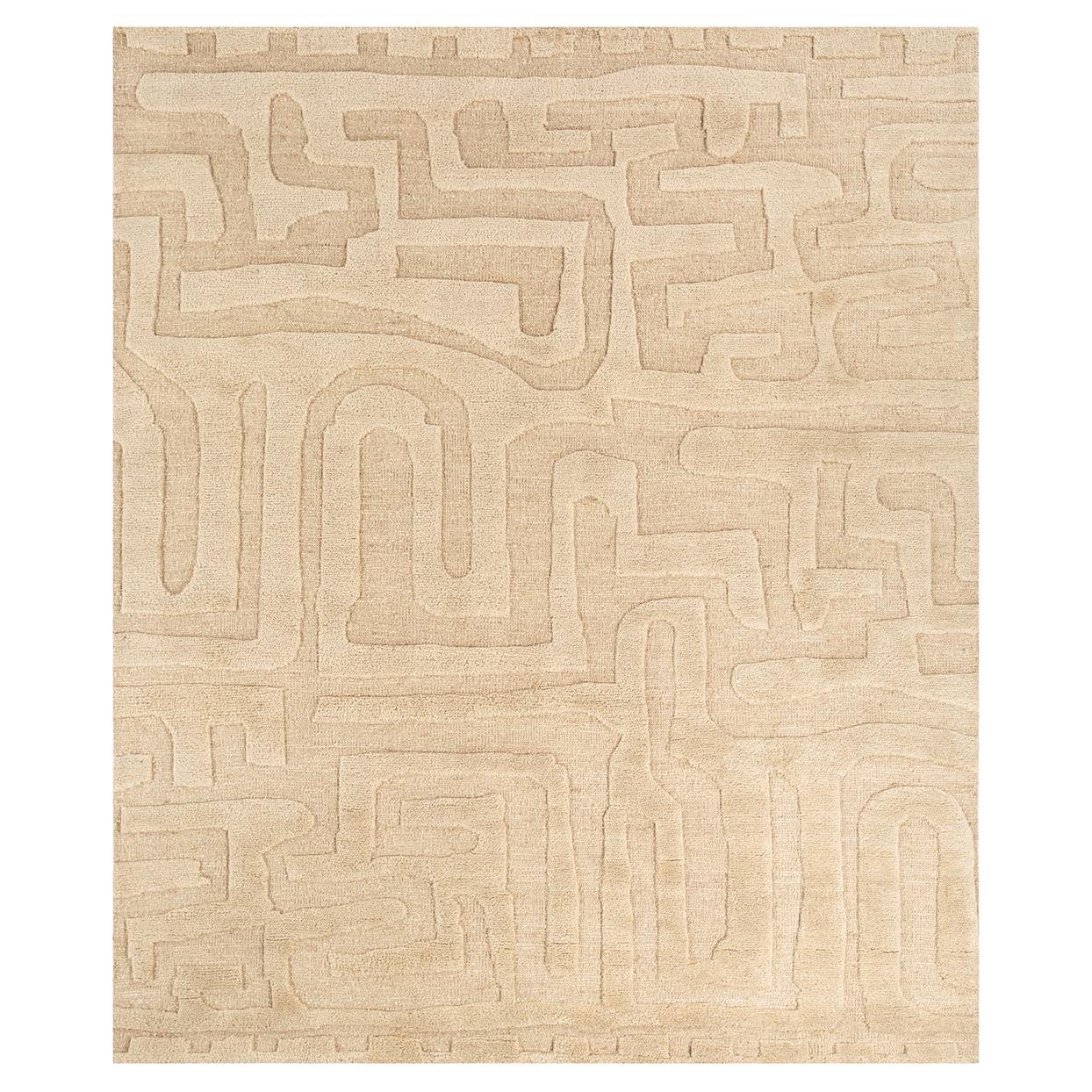 Maze Rug by Rural Weavers, Knotted, Wool, 240x300cm For Sale