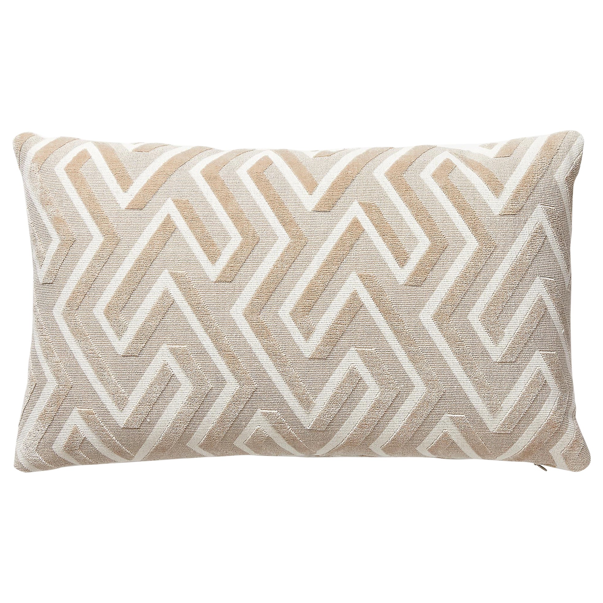 Oreiller lombaire en velours Maze en vente