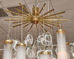 Mazegga Attributed Murano Swirl Chandelier