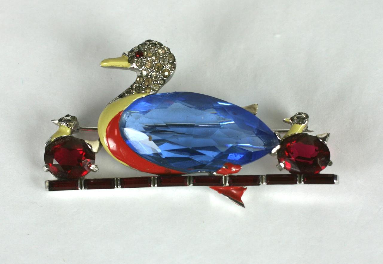 Mazer Art Deco Duck Brooch For Sale 1