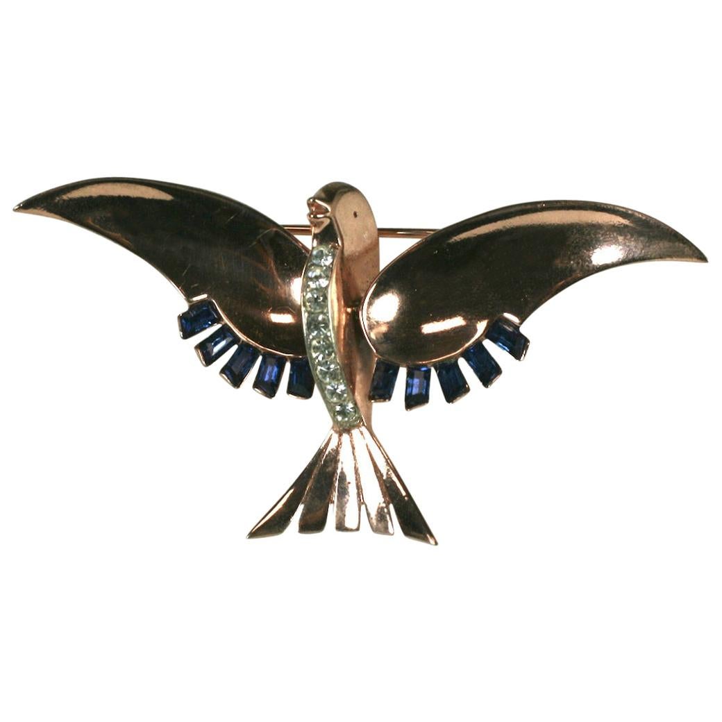 Mazer Retro Flying Dove Brooch