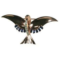 Mazer Retro-Brosche mit fliegender Taube