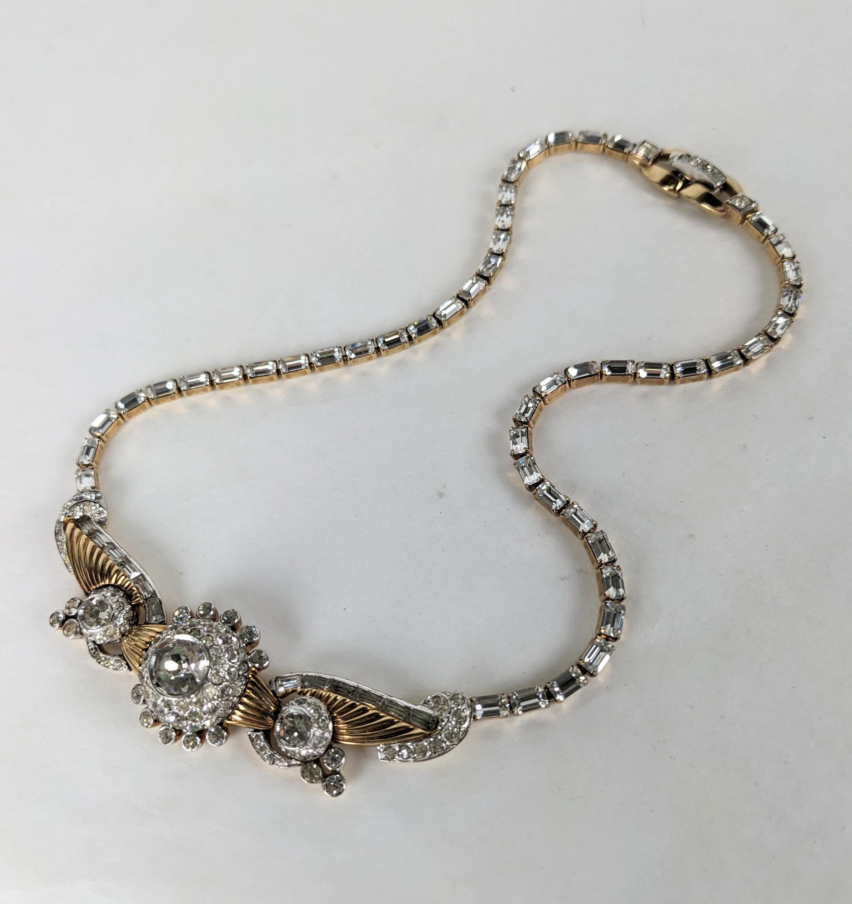 Retro Gold- und Paste-Halskette von Mazer im Zustand „Gut“ im Angebot in New York, NY