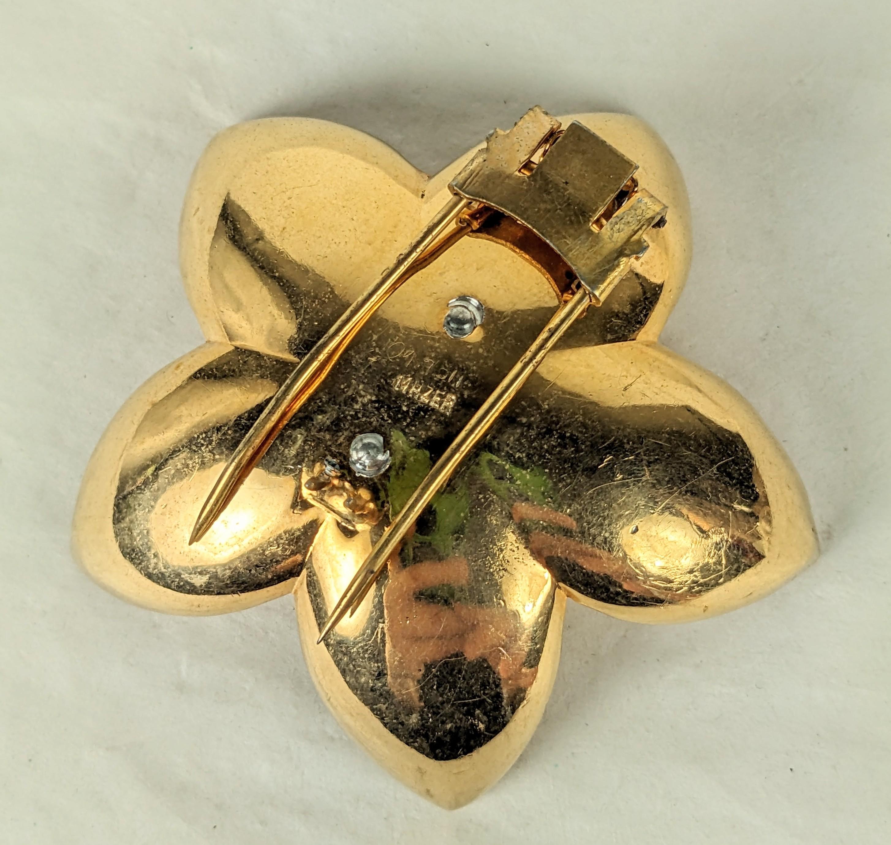 Mazer Retro Lotus Flower Clip In Good Condition For Sale In New York, NY