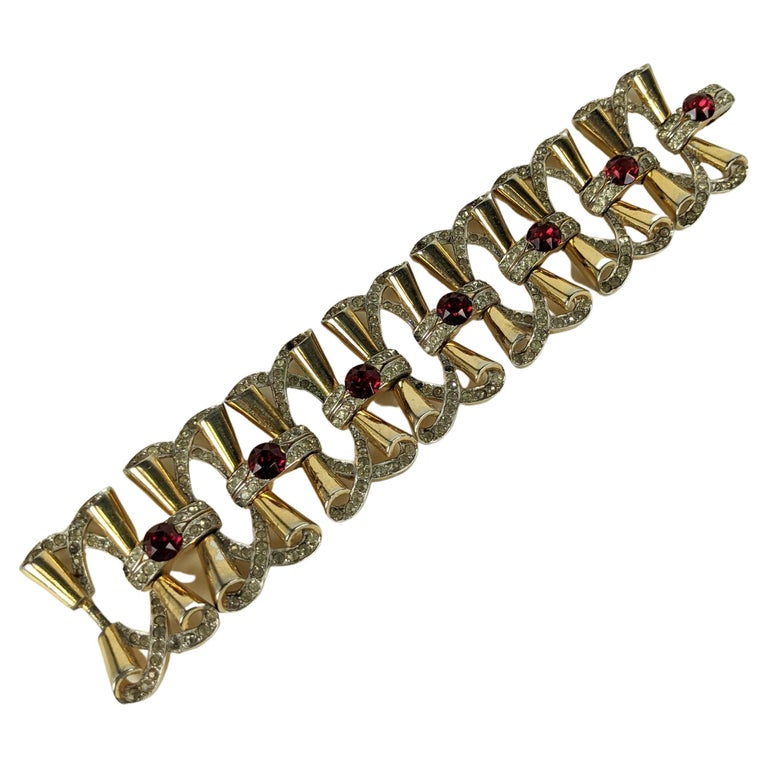 Mazer Retro Wide Link Bracelet For Sale at 1stDibs