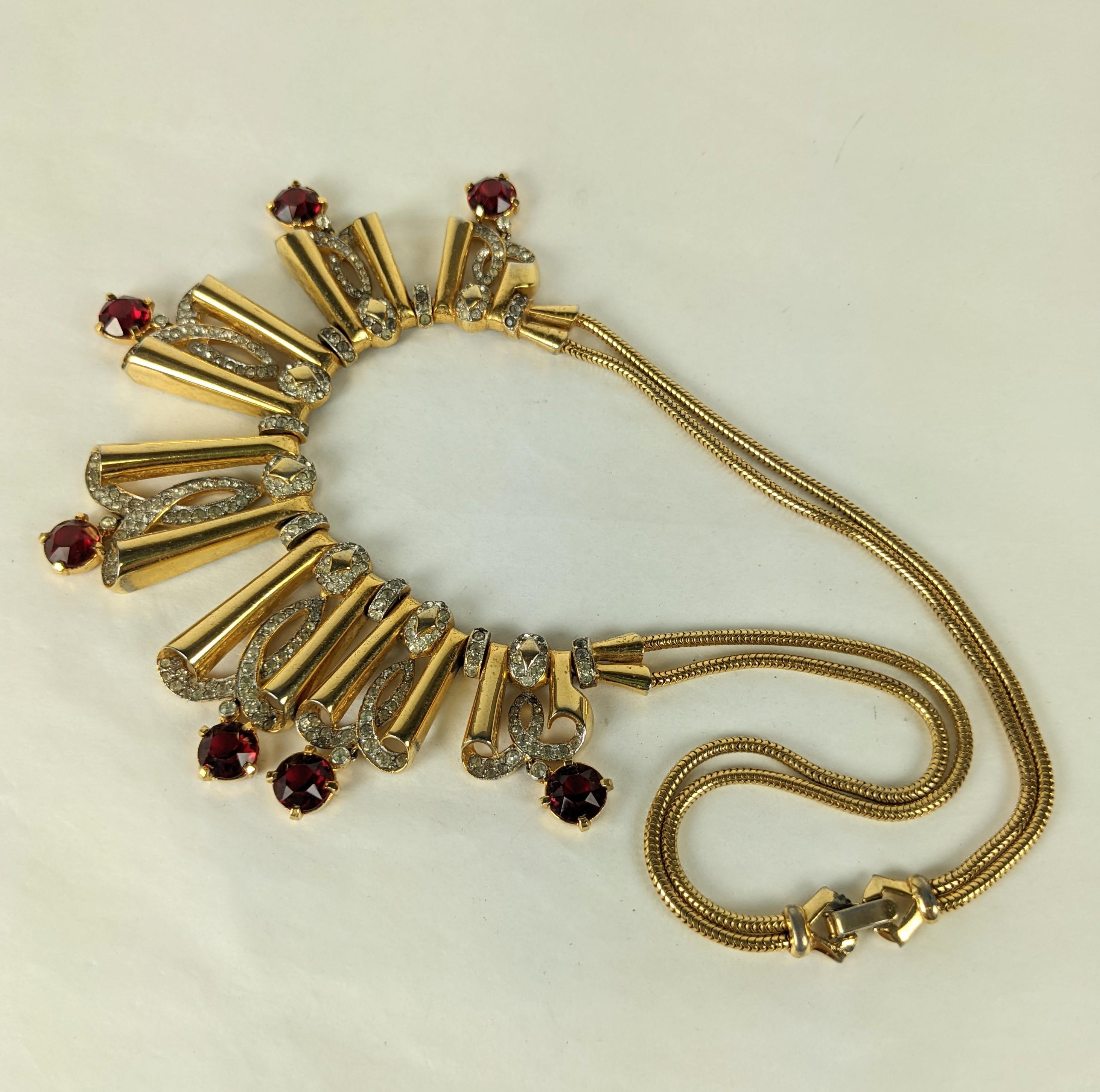 Women's Mazer Retro Wide Link Necklace For Sale