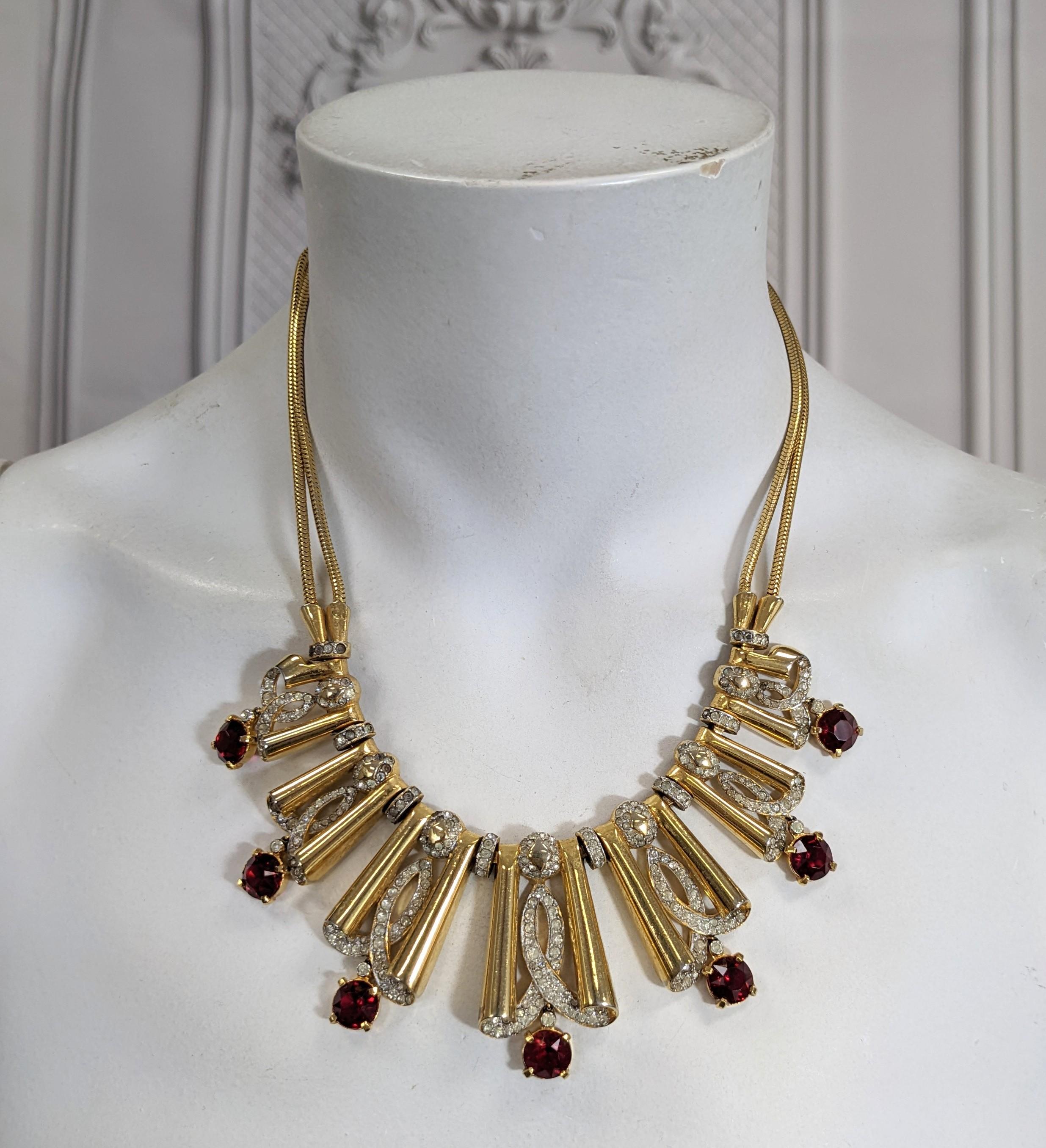 Mazer Retro Wide Link Necklace For Sale 2