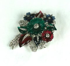 Broche Mazer Ramo de flores de macedonia tricolor