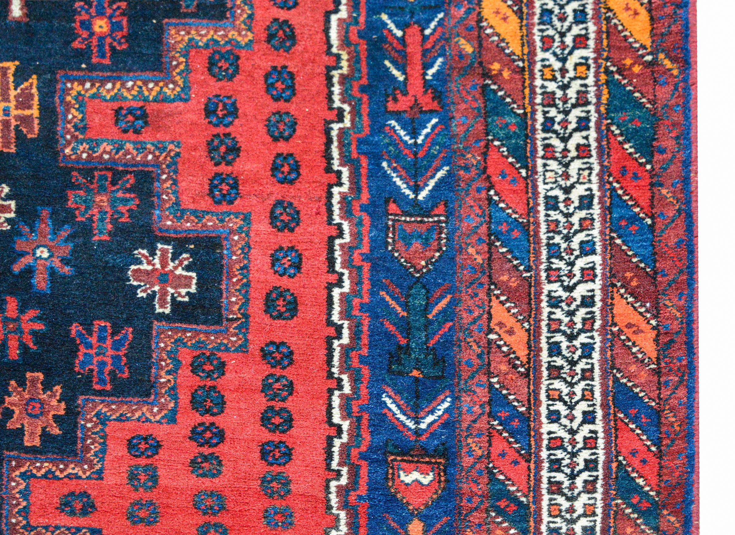 Hand-Knotted Mazlaghan Rug For Sale