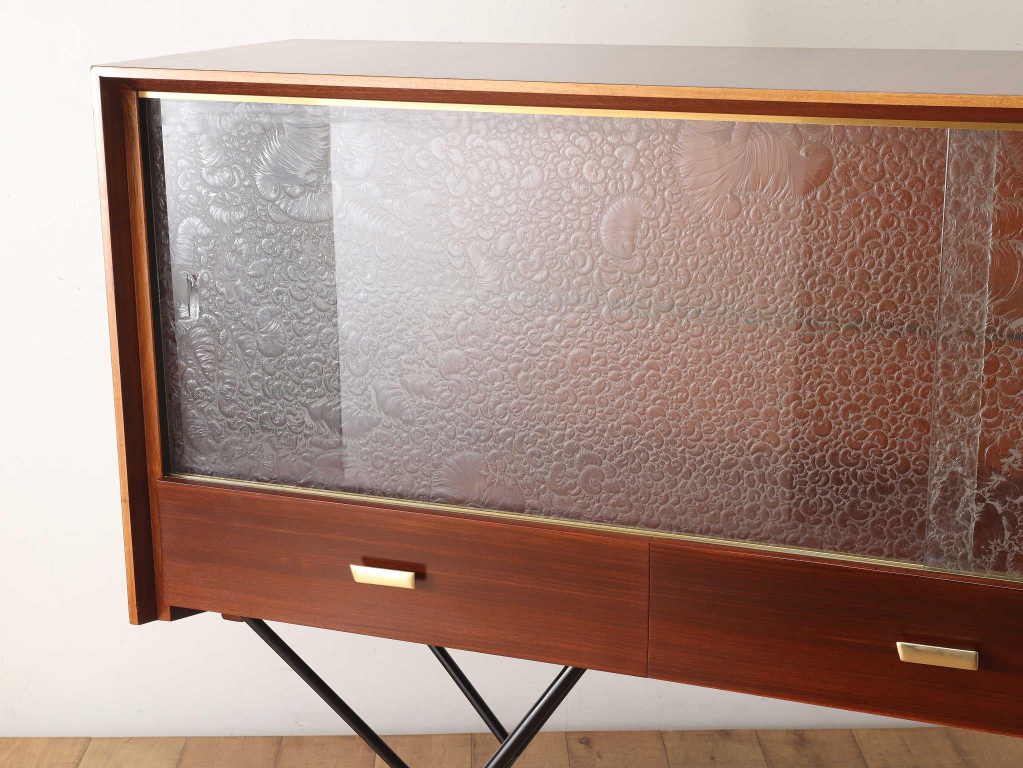 Metal Mazure Miguel Rodrigo Sideboard 1950's For Sale