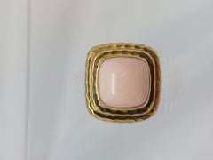 Mazza Angel Skin Coral & 14 Karat Yellow Gold Earrings