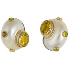 Mazza Bros. Turbo Shell Earrings