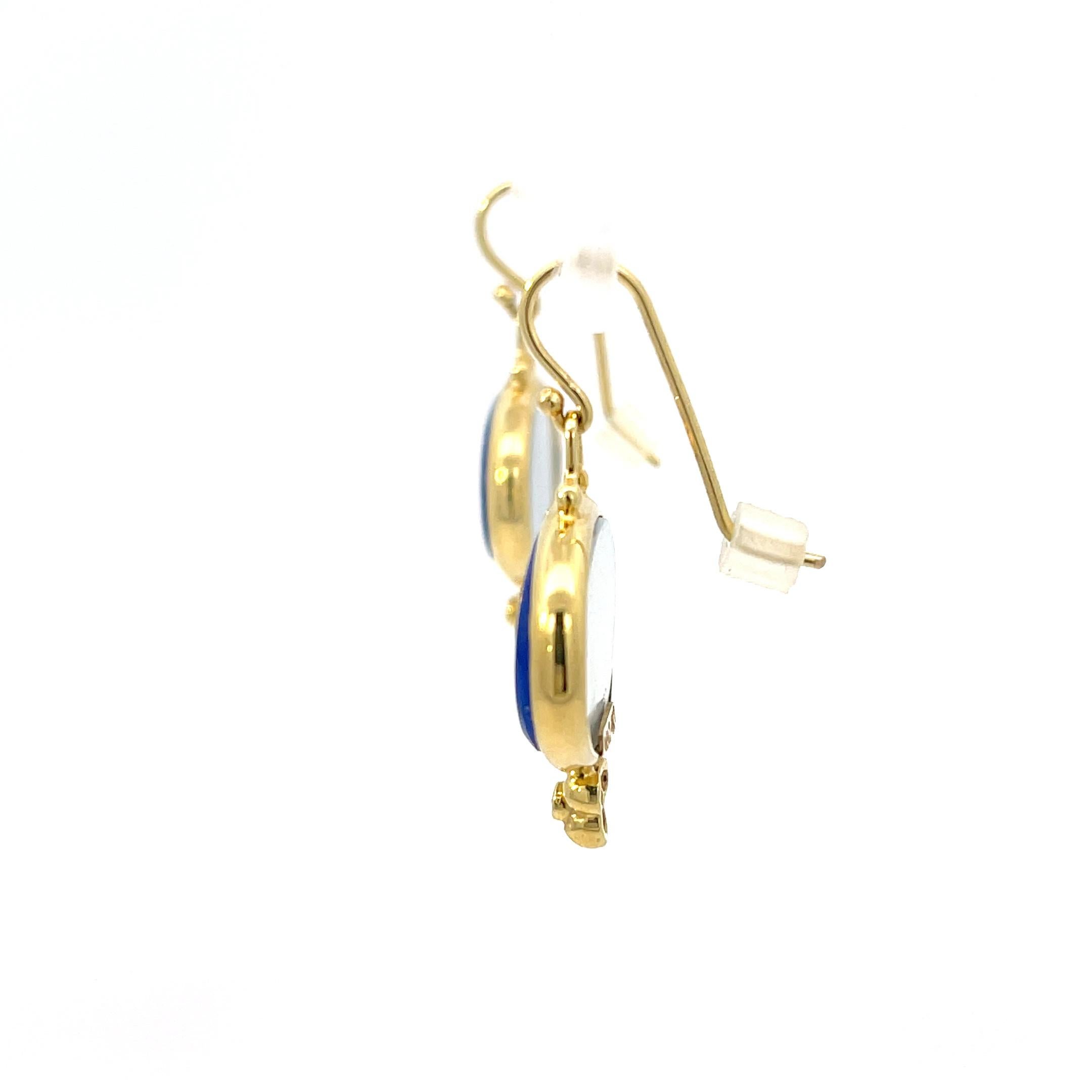 Mazza Murano-Ohrringe aus venezianischem Glas, 14k (Rundschliff)