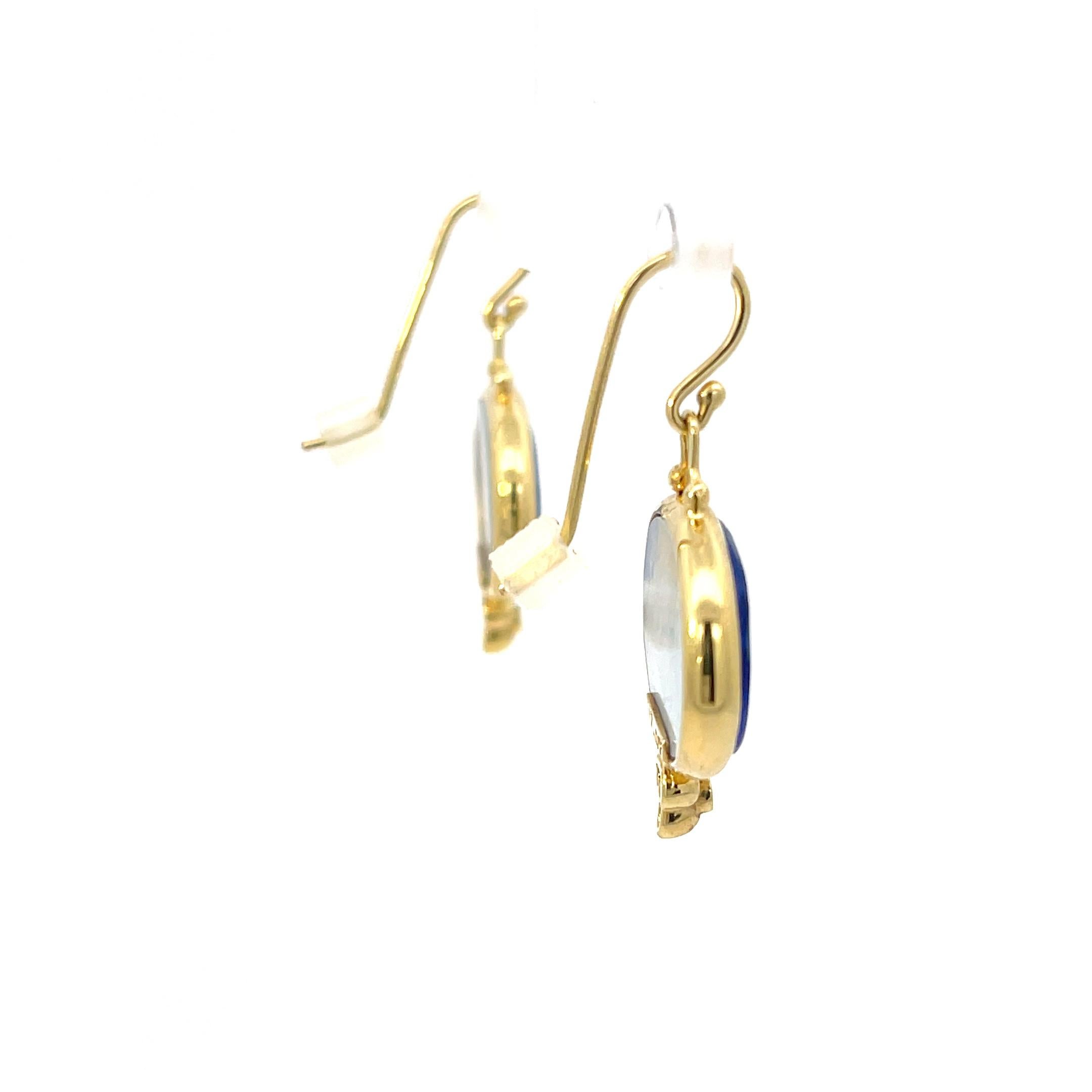 Mazza Murano Venetian Glass 14k Earrings In New Condition In Dallas, TX