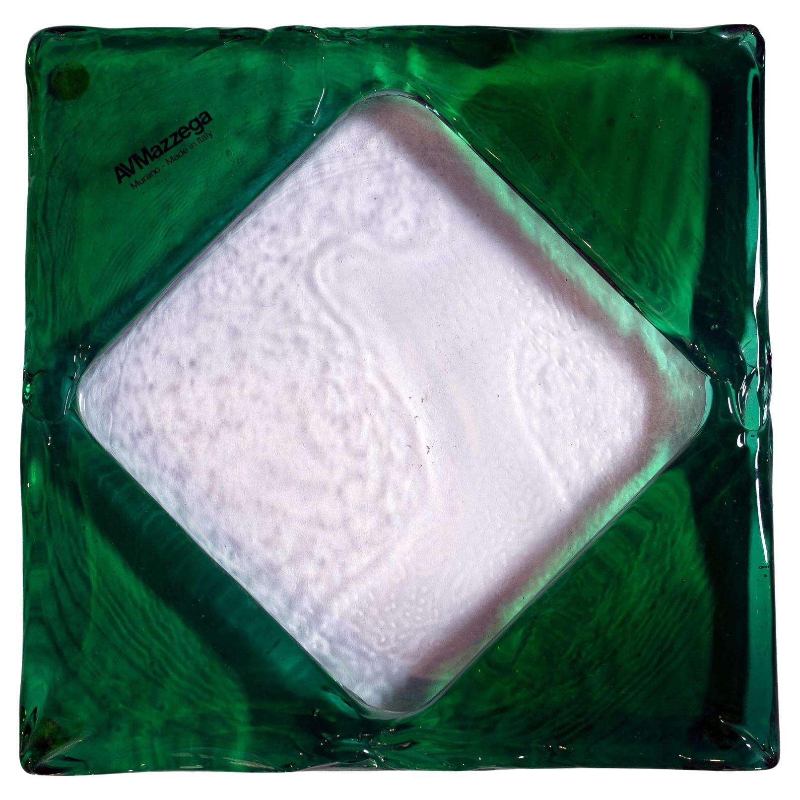 Mazzega ashtray Murano glass 80s