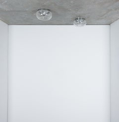 Mazzega Carlo Nason Pulegoso Glass Flush Mounts Lamps (8), circa 1960, Italy