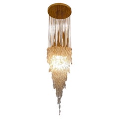 Mazzega Cascade Pendant Eclips Glass Murano Model Unique