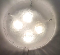 Mazzega Ceilling Light/Sconce Murano Glass Metal, 1970, Italy