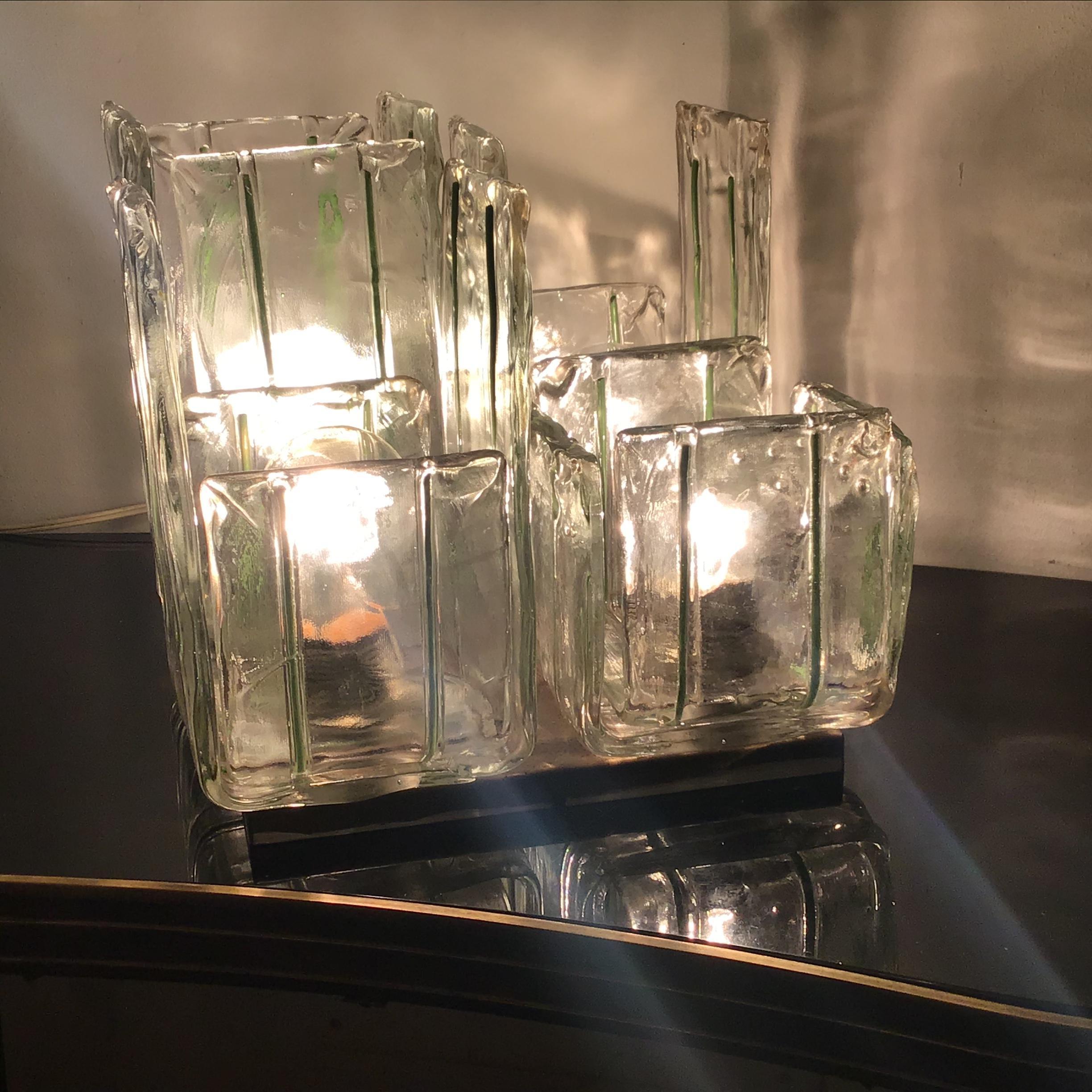 Lampe ceilling/Lampe de table en verre de Murano, 1965, Italie en vente 4