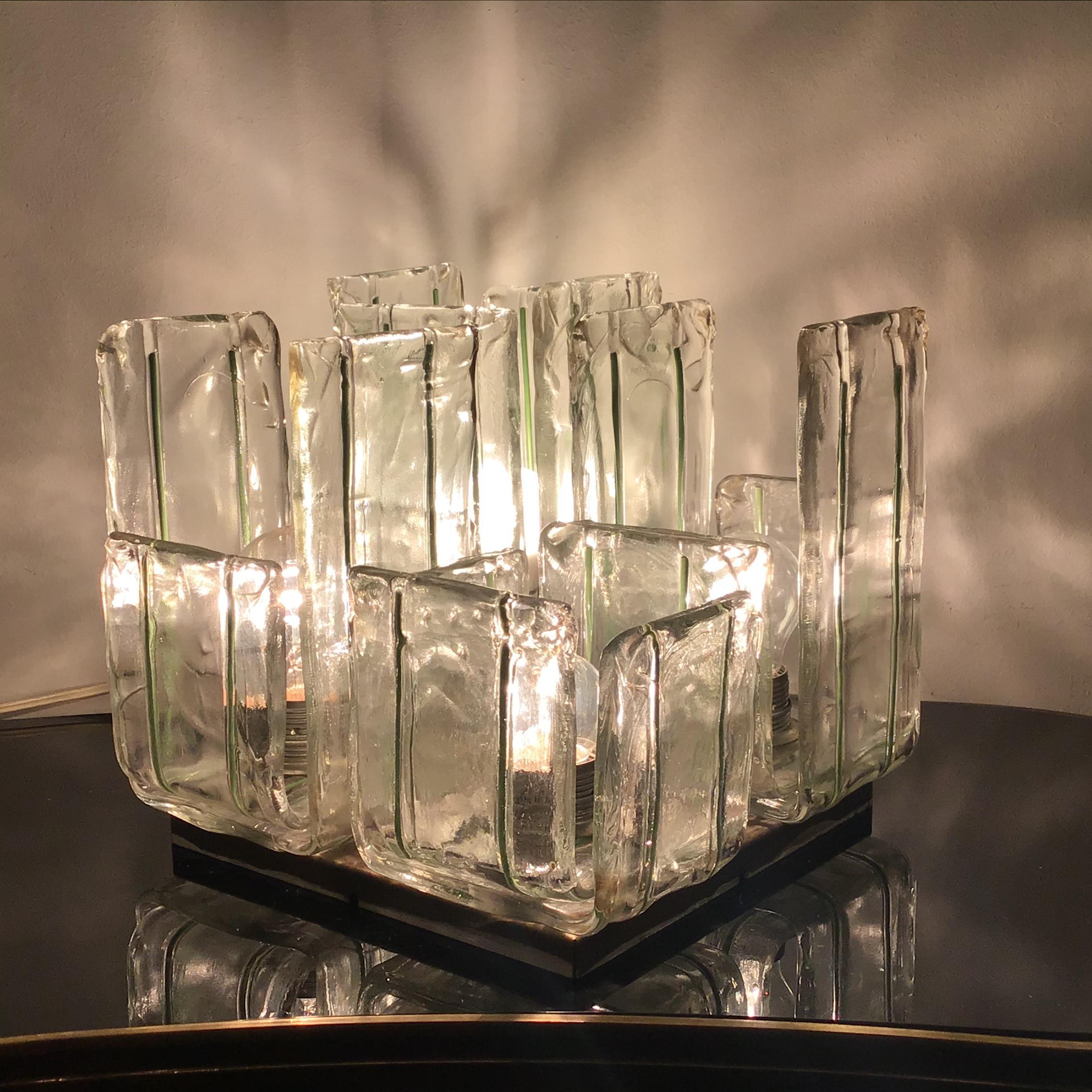 Lampe ceilling/Lampe de table en verre de Murano, 1965, Italie en vente 7