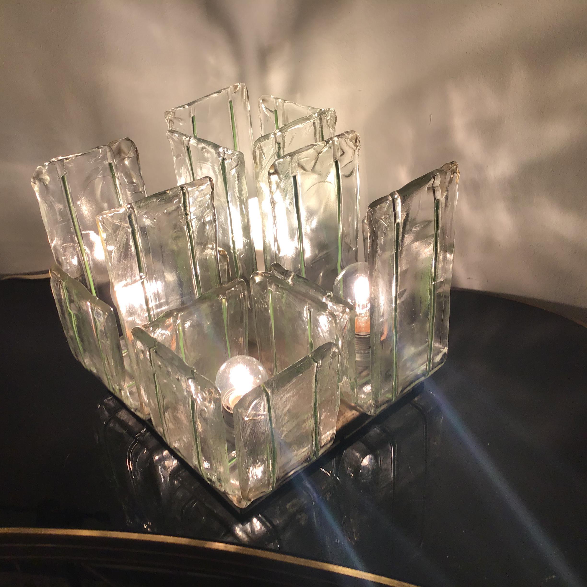 Lampe ceilling/Lampe de table en verre de Murano, 1965, Italie en vente 11
