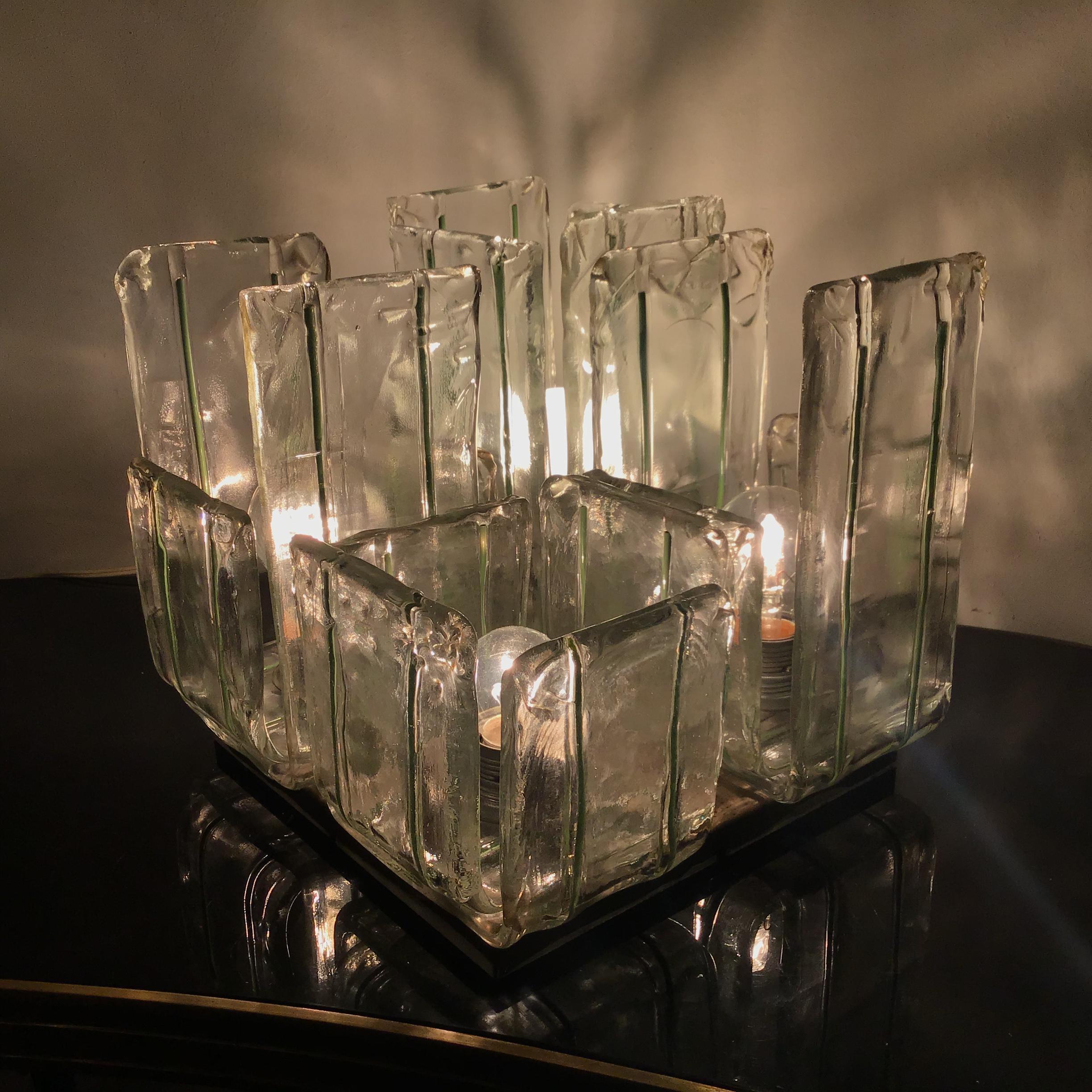 Lampe ceilling/Lampe de table en verre de Murano, 1965, Italie en vente 12
