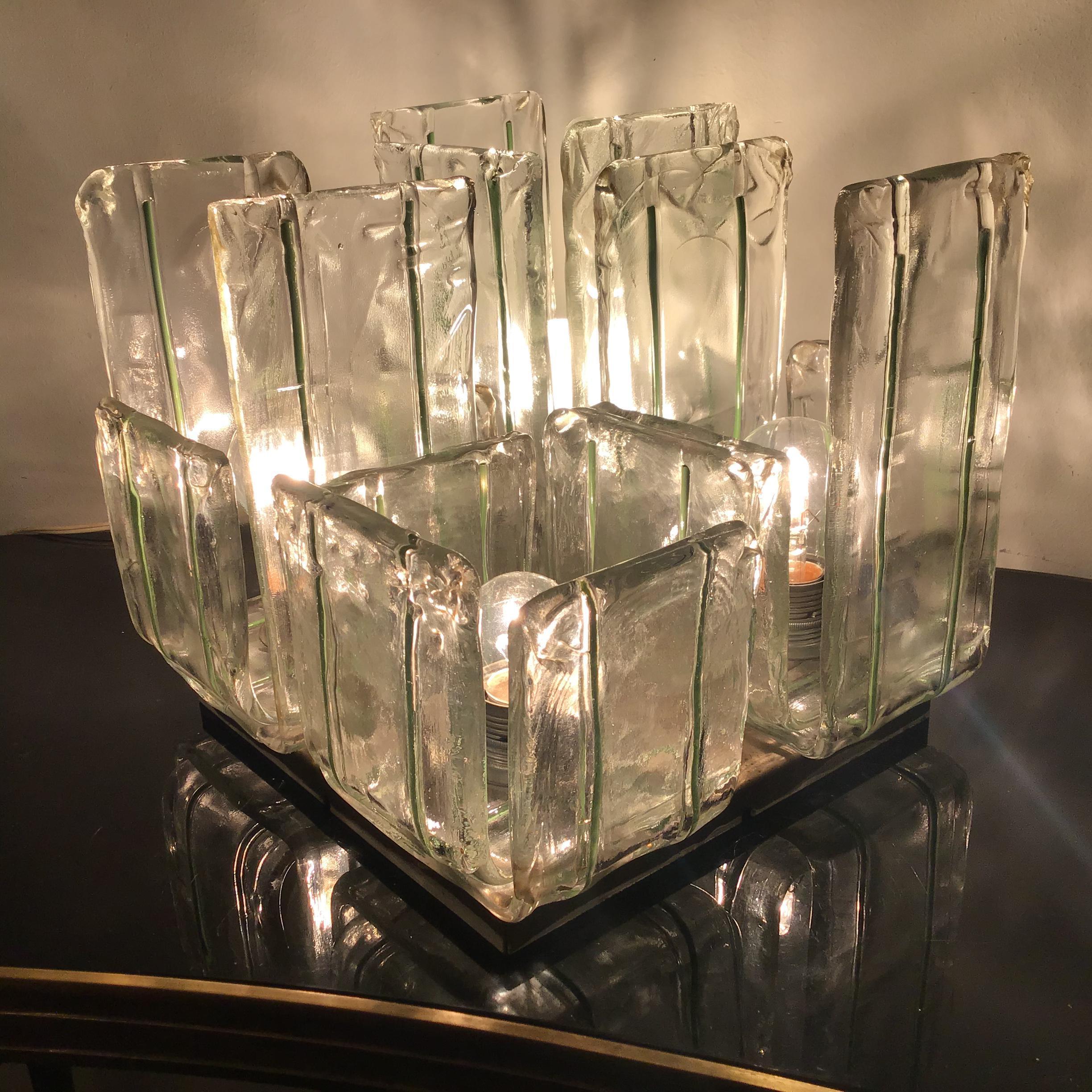 Lampe ceilling/Lampe de table en verre de Murano, 1965, Italie en vente 13