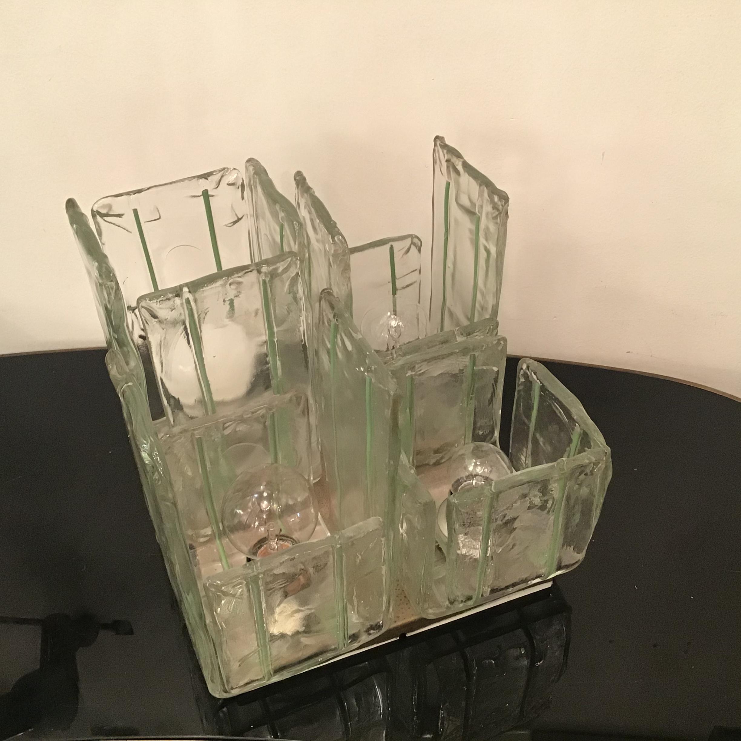 Autre Lampe ceilling/Lampe de table en verre de Murano, 1965, Italie en vente