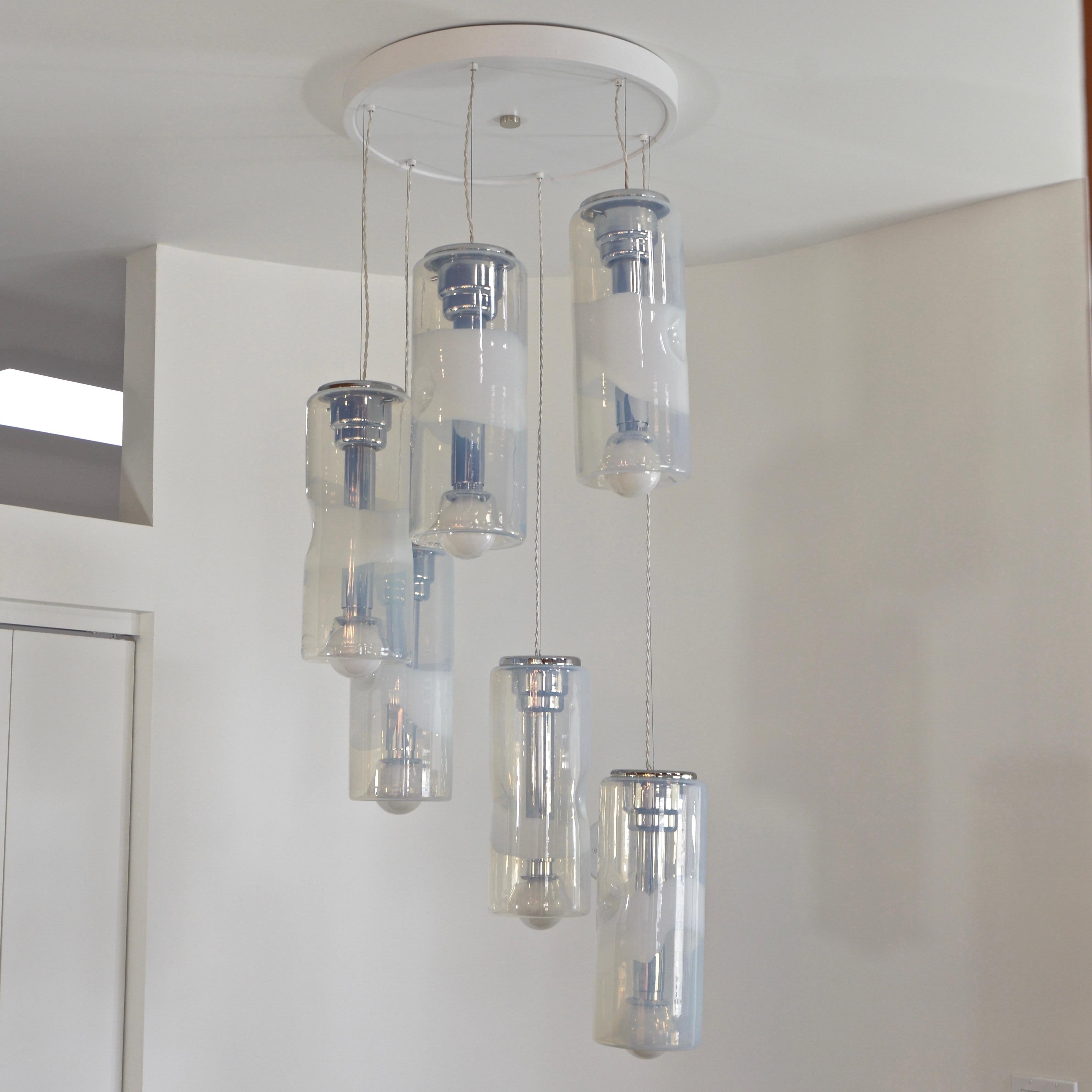 Modern Mazzega Chandelier For Sale