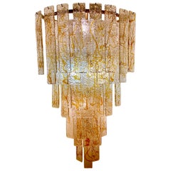 Mazzega Corner Wall Lighting Glass Murano Unique 130 cm, Italy 1970