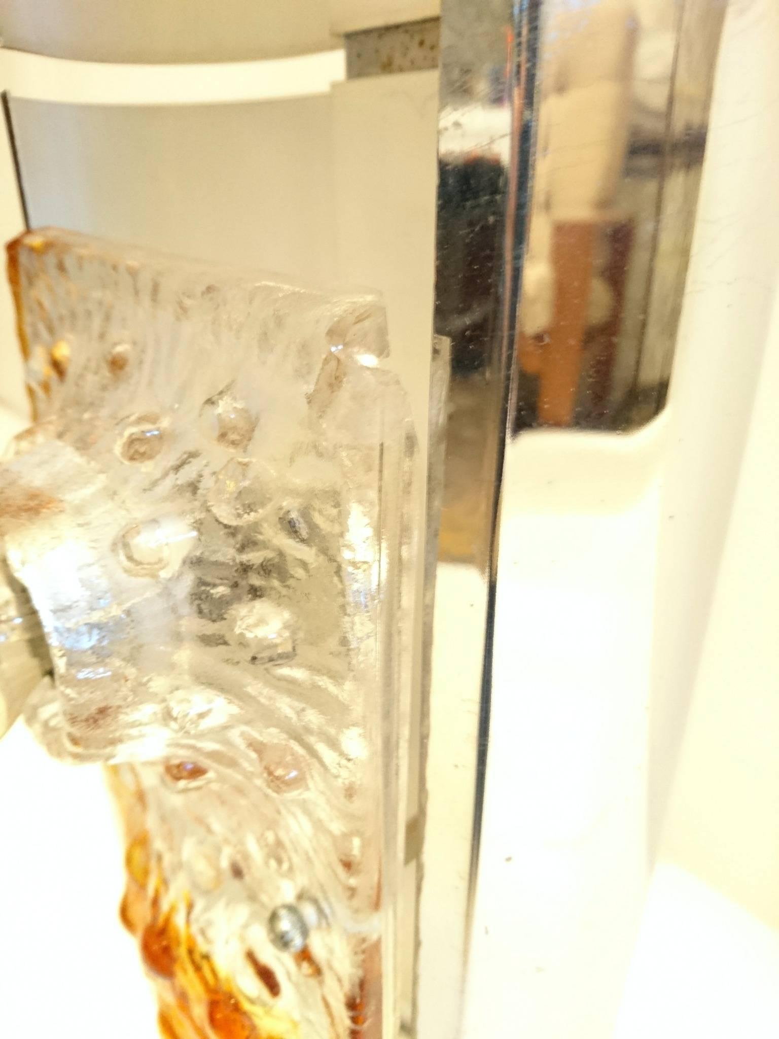 Mazzega-Stehleuchte aus Glas und Chrom, hergestellt in Italien im Angebot 3