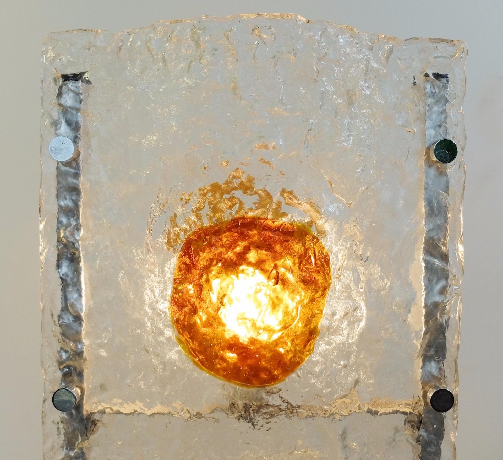 Lámpara de pie Mazzega de cristal de Murano, años 60
Naranja.