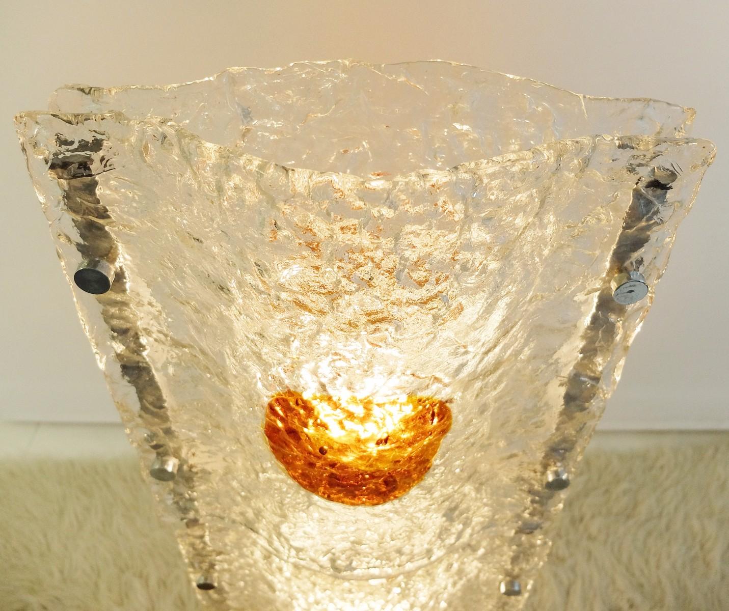 Fin du 20e siècle Lampadaire Mazzega en verre de Murano, années 1960 en vente