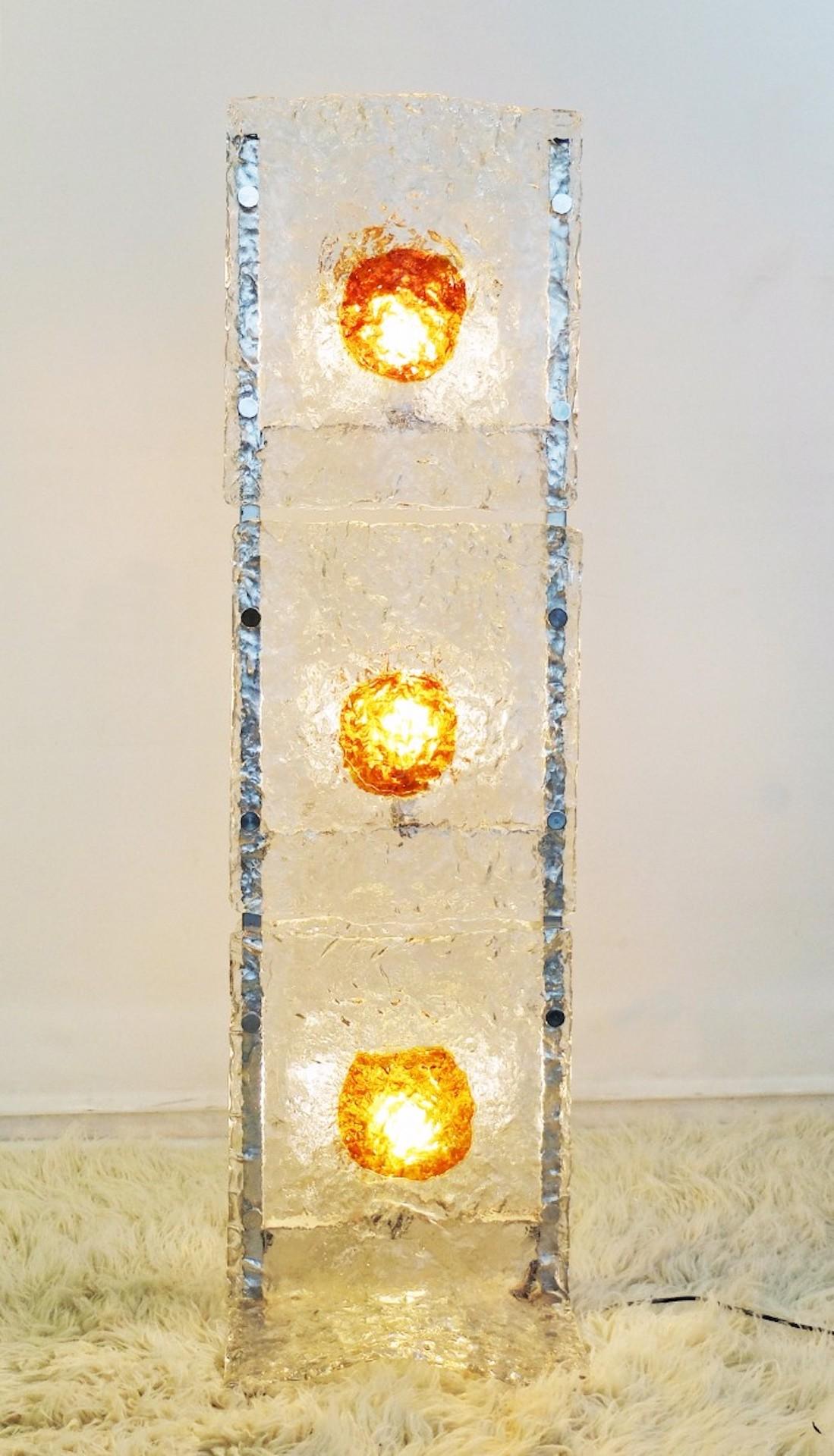 Abalone Mazzega Floor Lamp in Murano Glass, 1960s For Sale