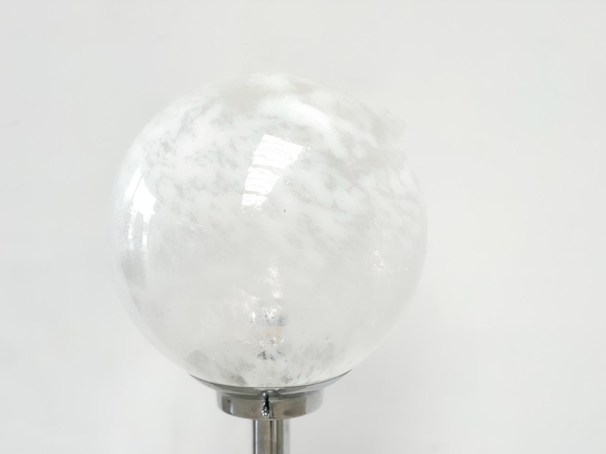 Italian Mazzega glass and marble floorlamp For Sale
