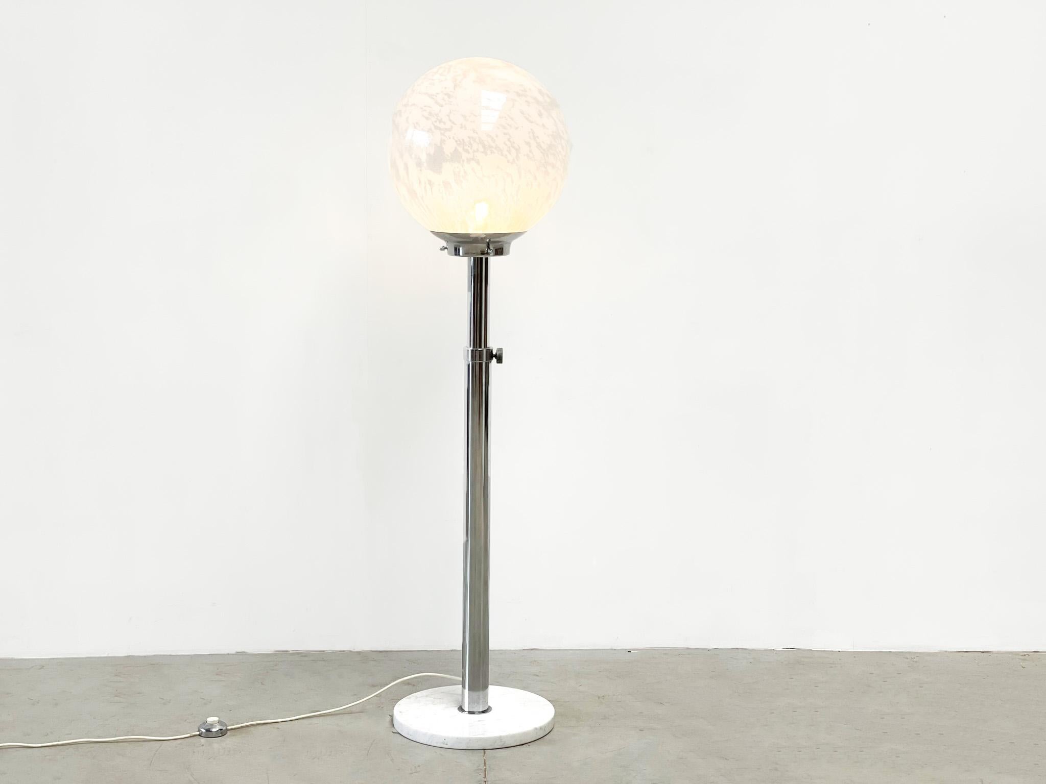 Late 20th Century Mazzega glass and marble floorlamp For Sale