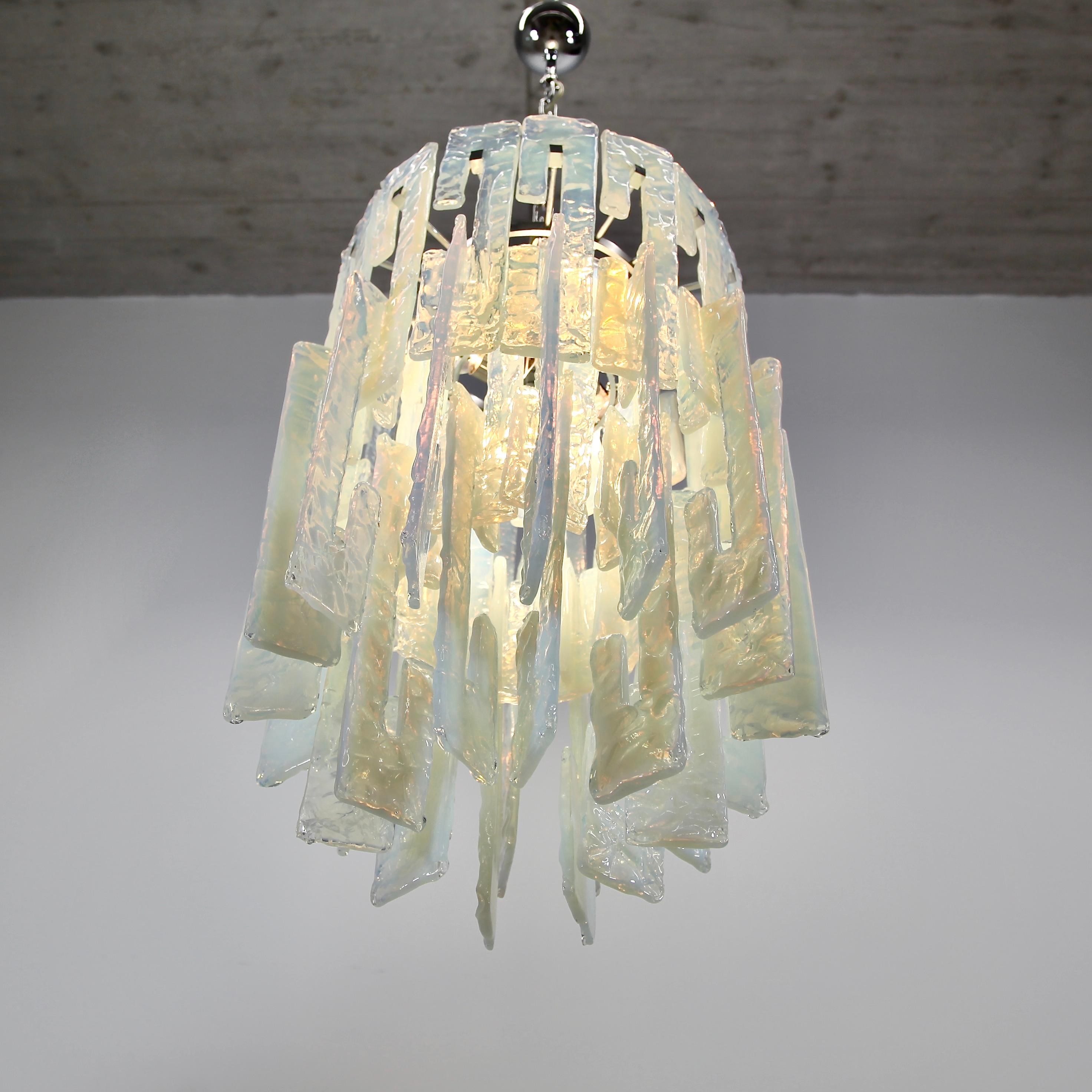 Mid-20th Century Mazzega Glass Chandelier, 1960s For Sale