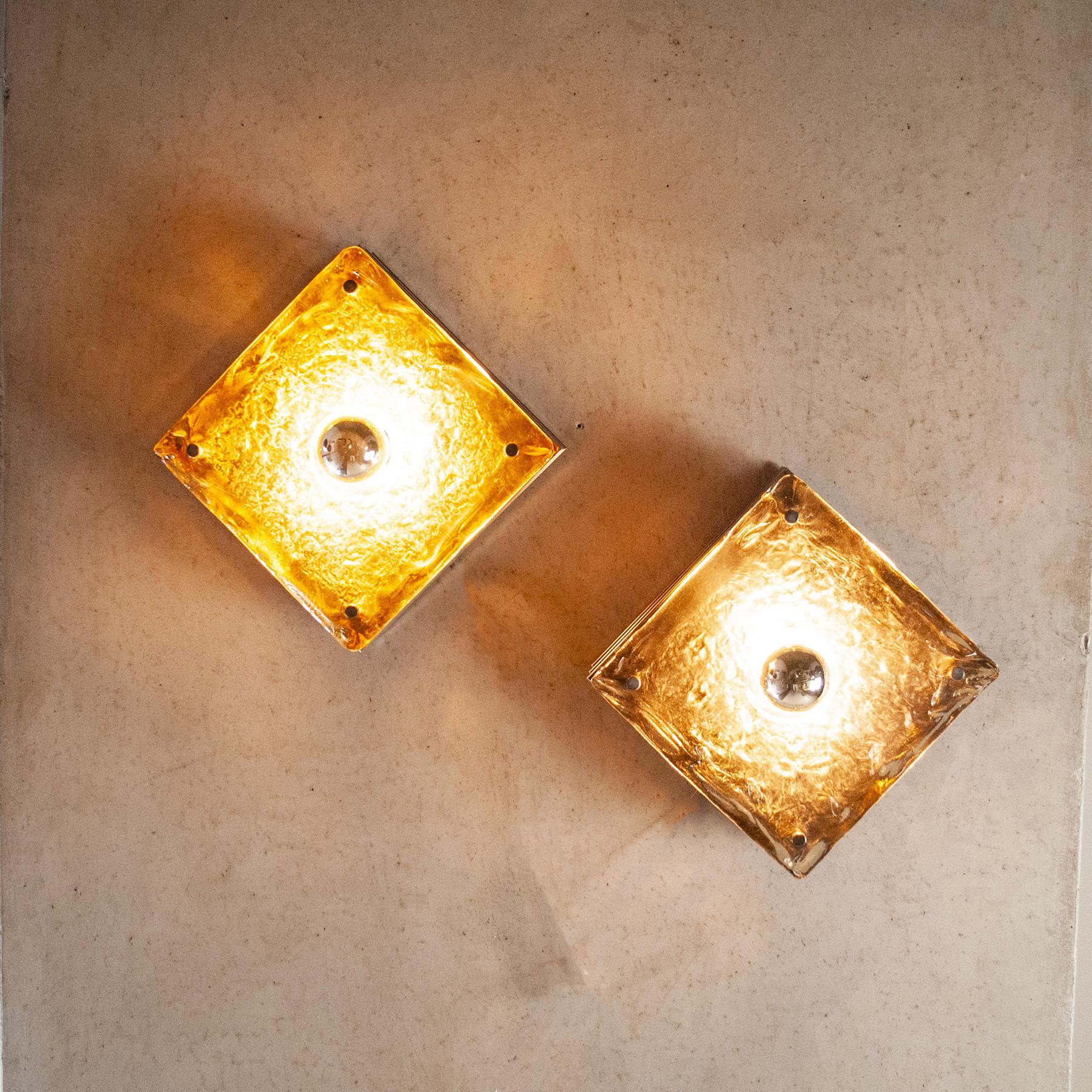 Mazzega in the Style Pair of Sconces from the 70's For Sale 3