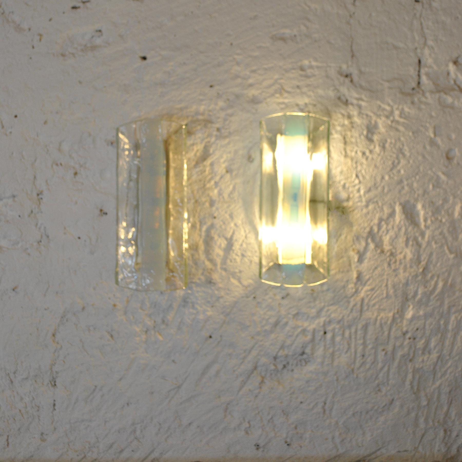 Mazzega Italian Midcentury Murano Sconces from the Late Sixties For Sale 4