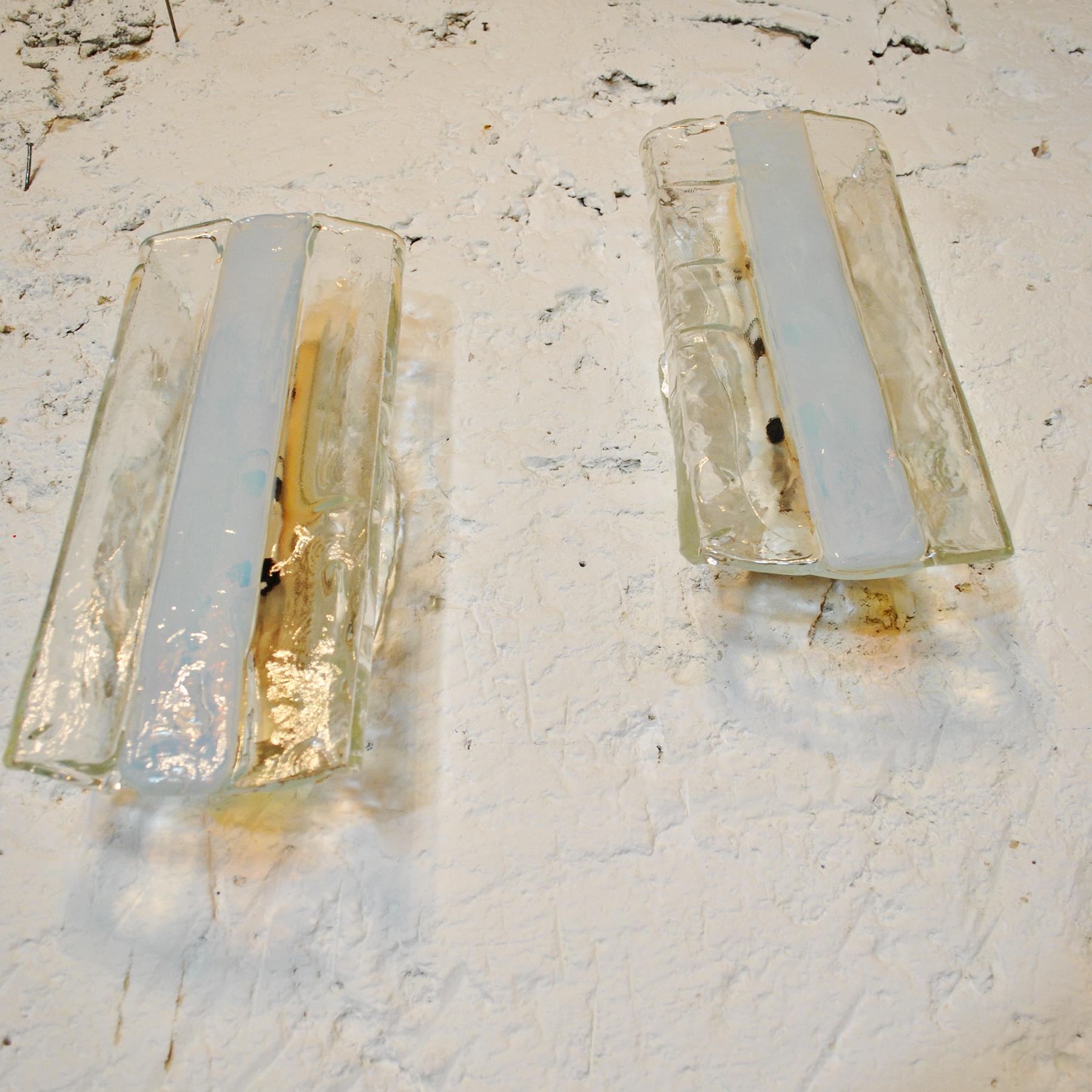 Mazzega Italian Midcentury Murano Sconces from the Late Sixties For Sale 6