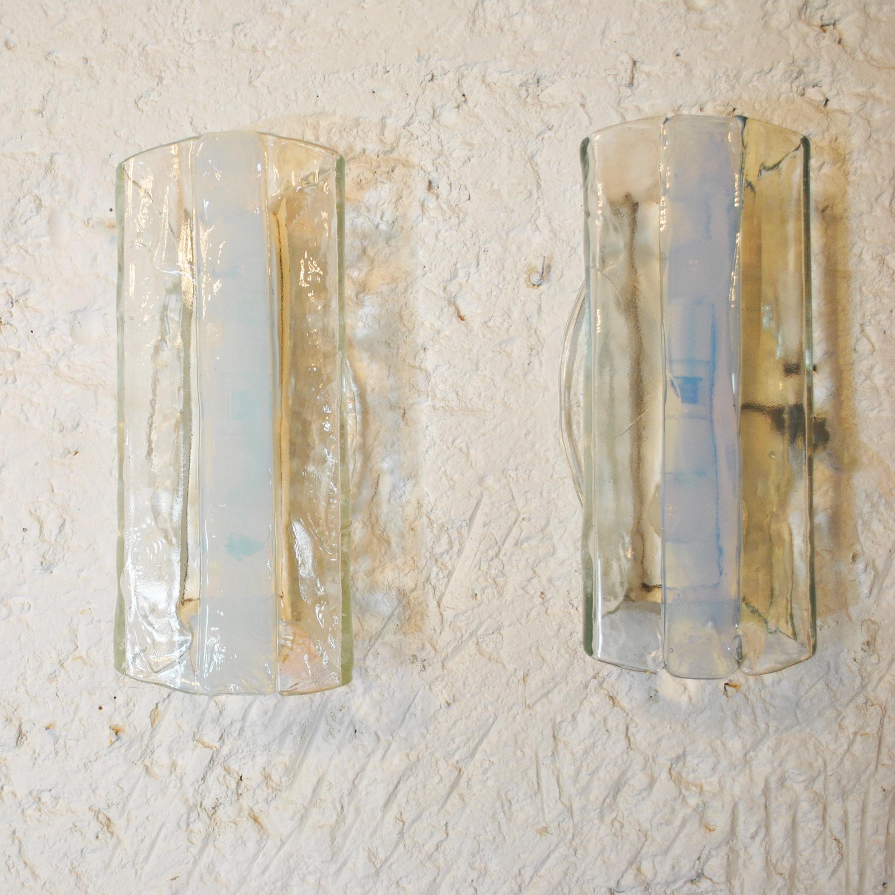 Mazzega Italian Midcentury Murano Sconces from the Late Sixties For Sale 2
