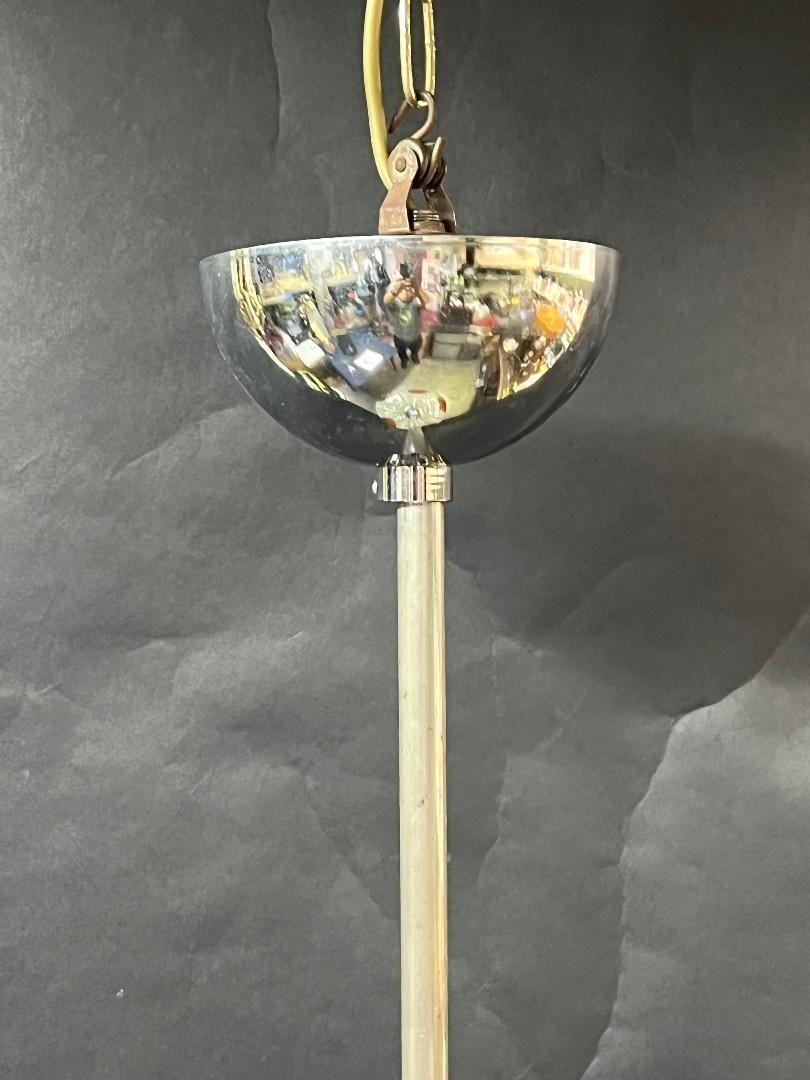 Verre Lampe à suspension italienne Mazzega avec verre de Murano ambré et transparent, 1970 en vente