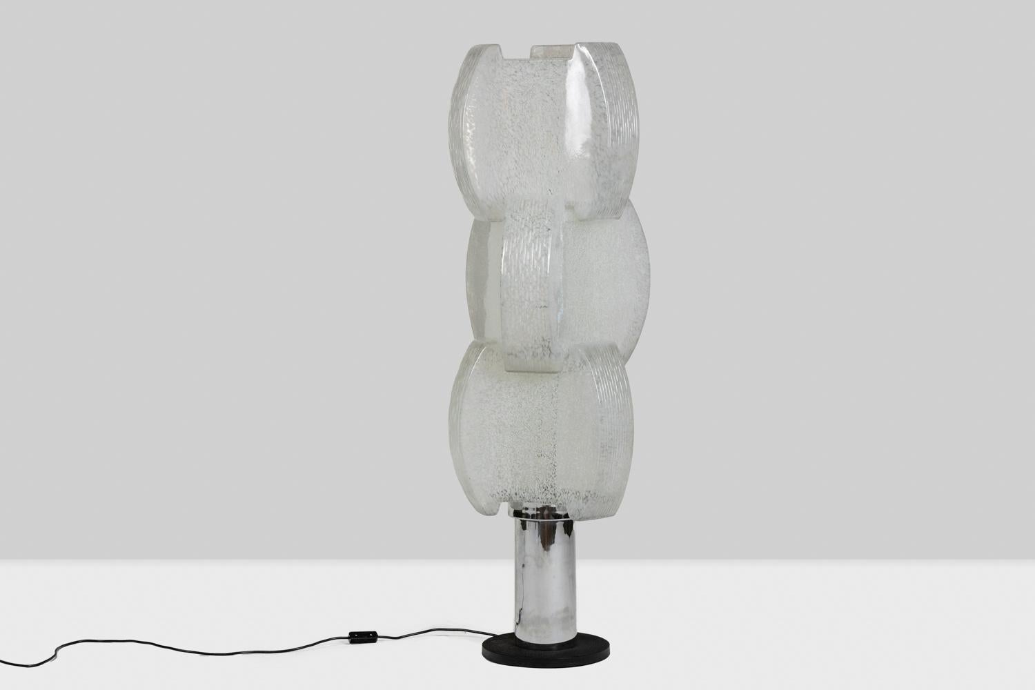 Mazzega. Lamp in glass of Murano. 1970s. In Excellent Condition For Sale In Saint-Ouen, FR