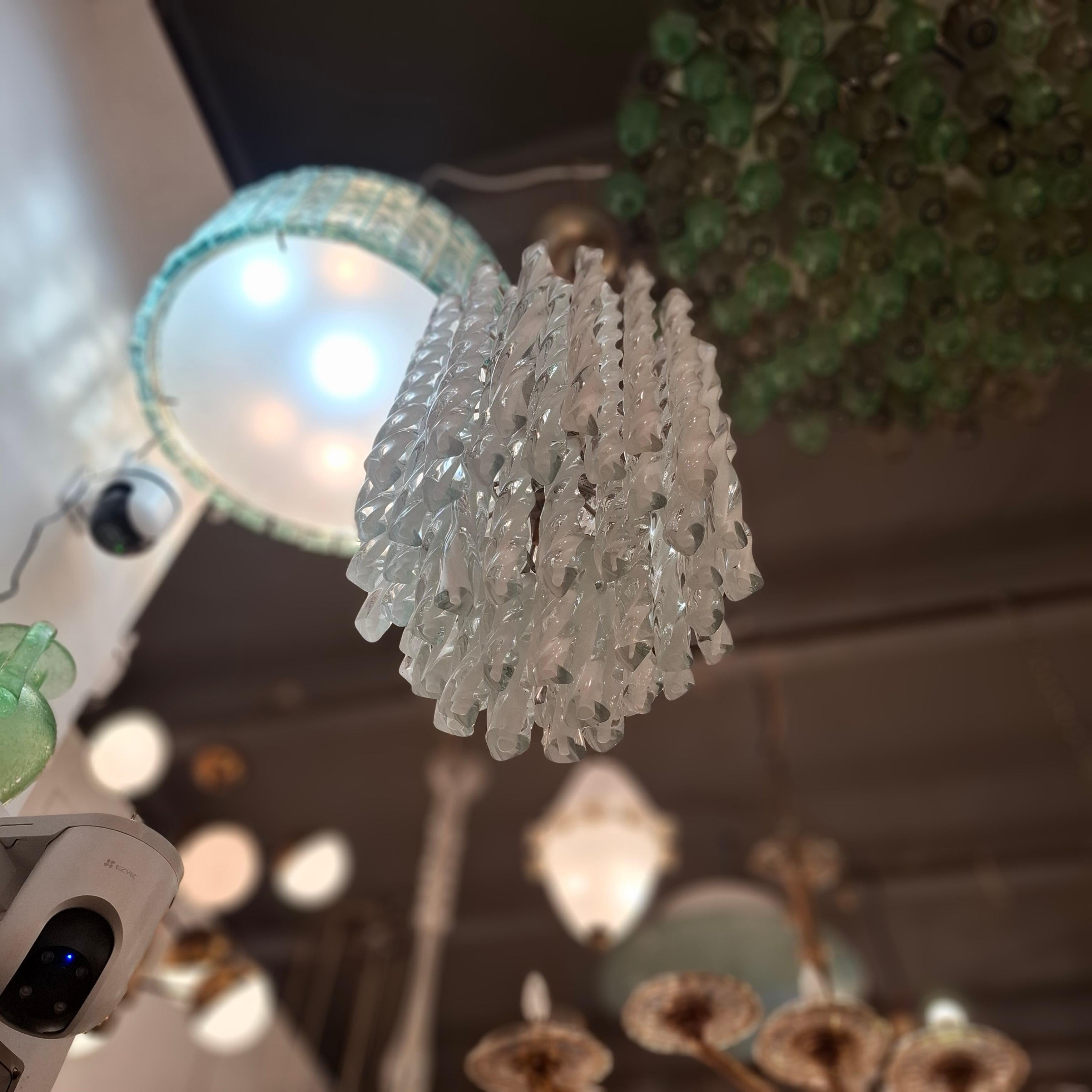 Mid-Century Modern MAZZEGA LAMPADARIO Murano METALLO 1960 ITALIE en vente