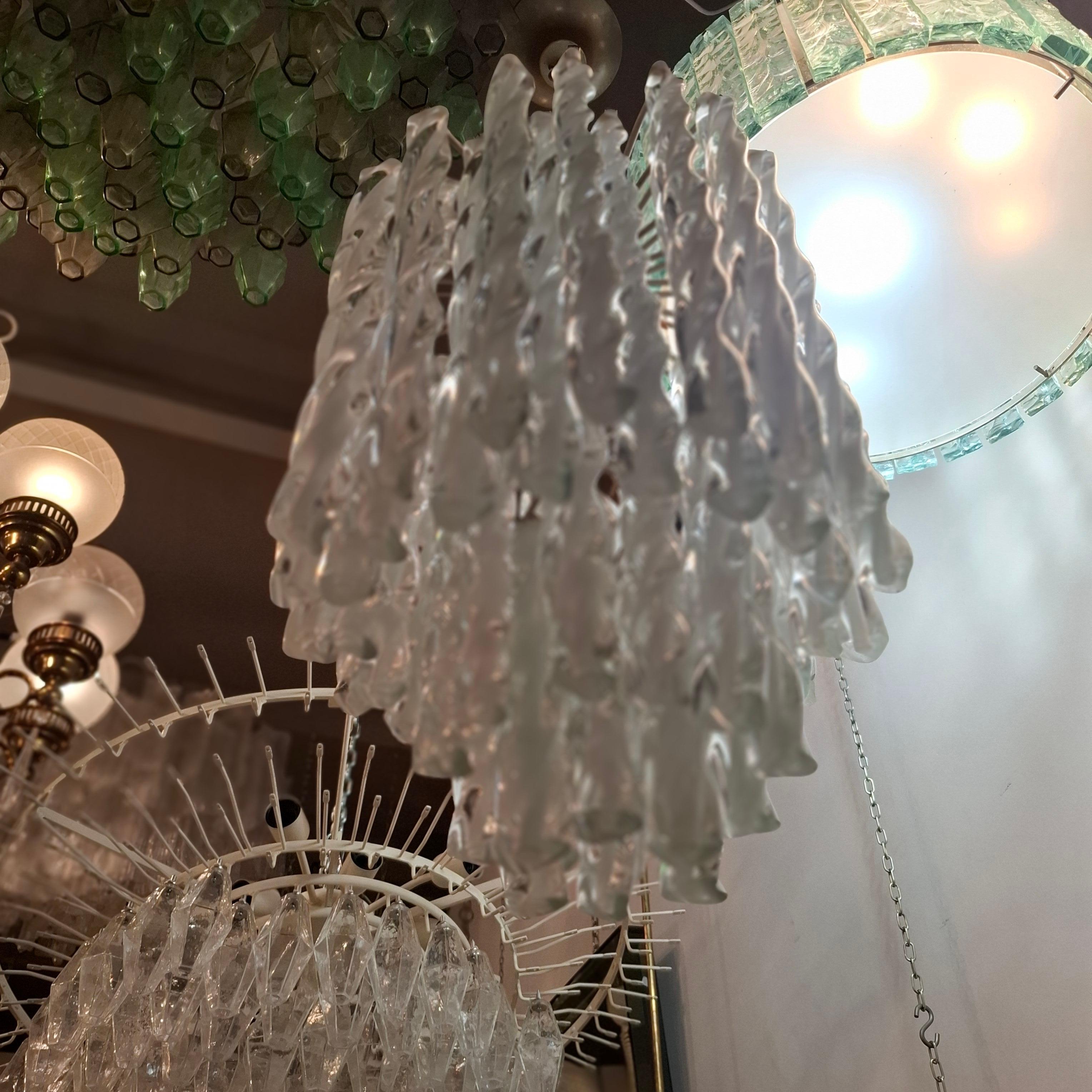 Milieu du XXe siècle MAZZEGA LAMPADARIO Murano METALLO 1960 ITALIE en vente